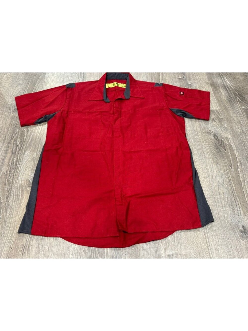 Red Kap Men’s XL Short Sleeve Red/Gray Work Shirt J42